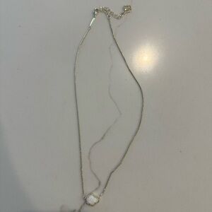 Kendra scott necklace Tess pendant with white stone